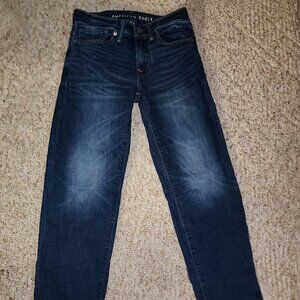American Eagle Jeans Youth 26x28 Blue Slim Straight Denim Medium Wash Casual